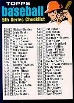 1971 Topps Baseball Cards      499     Checklist 5